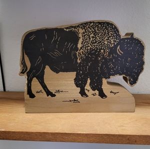 Buffalo/ Bison wooden decoration